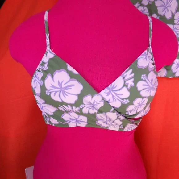 VS Pink Crossover Waist High Rise Bikini Bottom Sz L - Picture 3 of 12